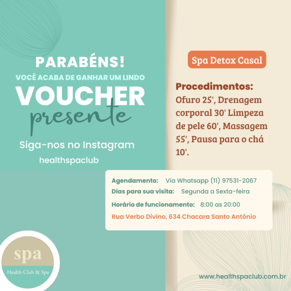 Voucher Day spa Detox casal