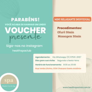 Voucher Mini day spa Relaxante casal