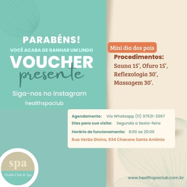 Voucher Mini day spa dia dos pais